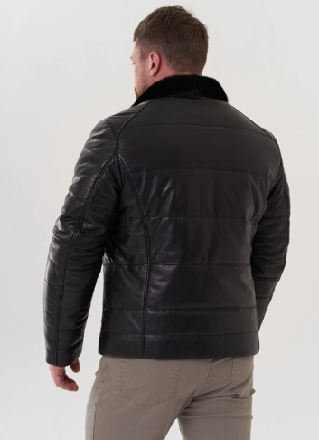 Мужская куртка из натуральной кожи фото
