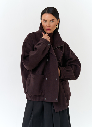 Женское укороченное пальто бомбер