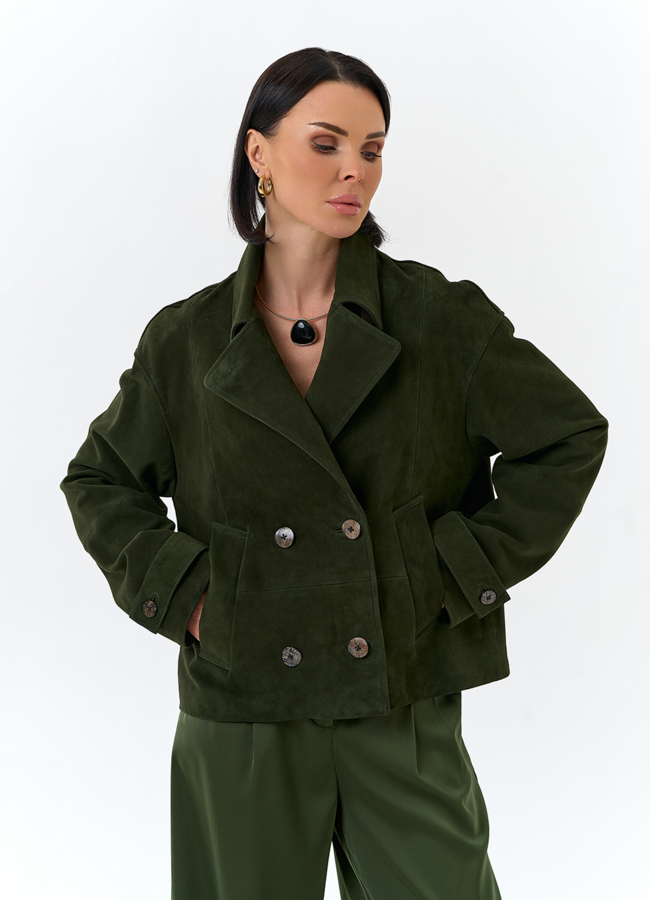 Женская куртка из натуральной замши модель № 32524 универмаг малина