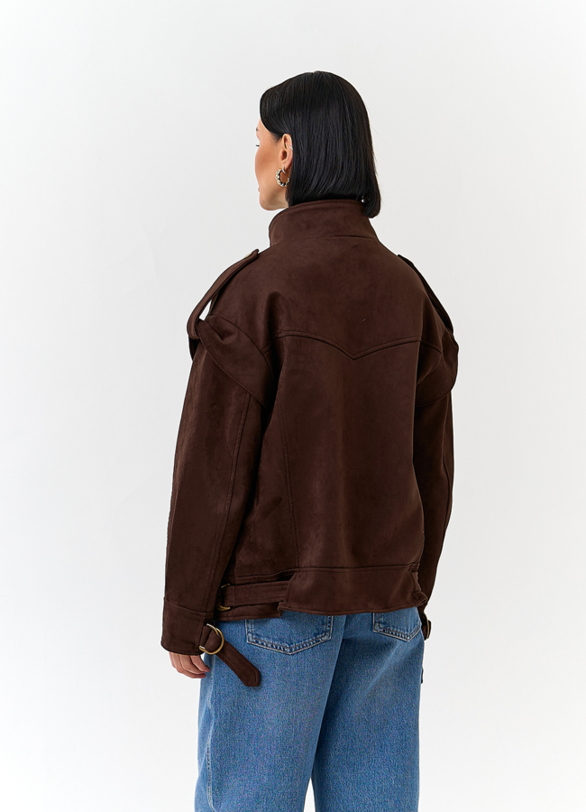 фото Женская куртка из эко замши модель № 32785