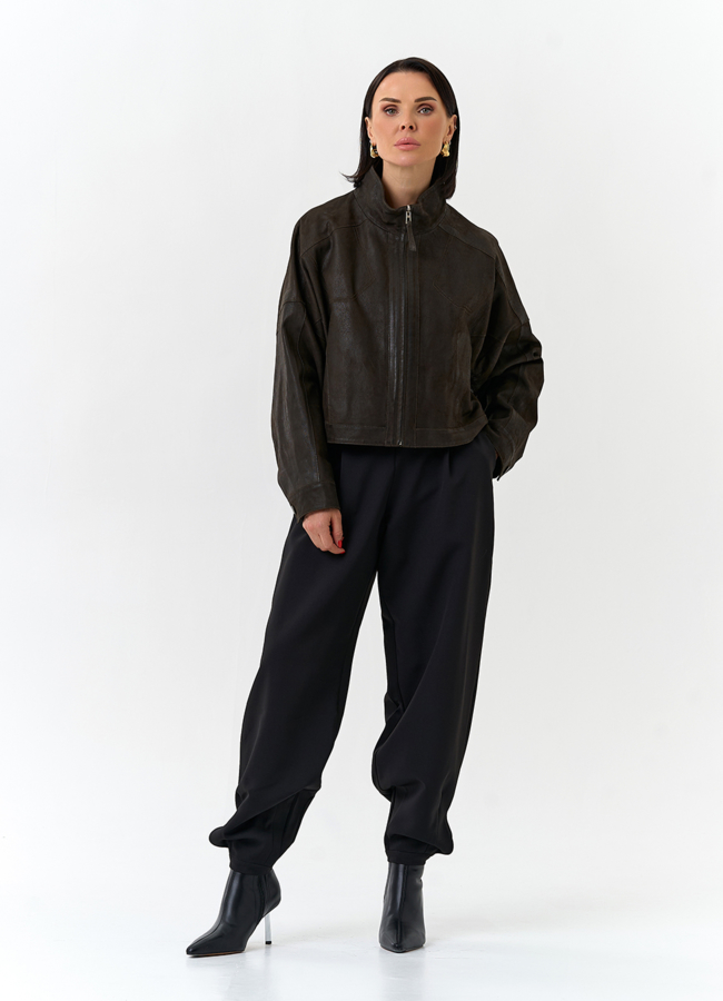 Женская двухсторонняя куртка из натуральной кожи модель № 32536 в кредит