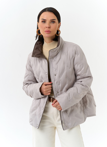 Женская куртка с воротником стойкой