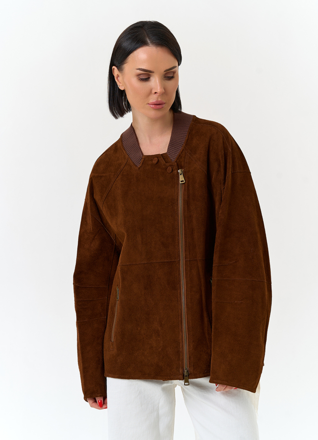 Женская куртка из натуральной замши  модель № 33103 универмаг малина