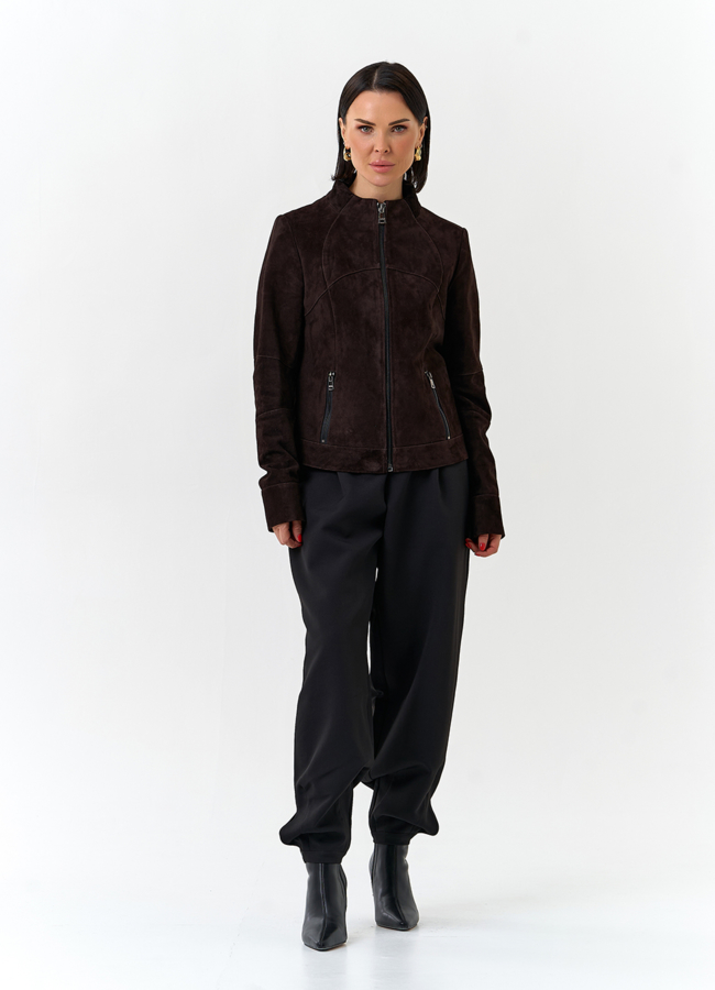 Женская куртка из натуральной замши модель № 32523 в рассрочку