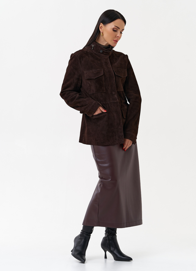 Замшевая куртка сафари модель № 29917 универмаг малина
