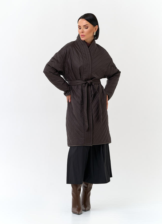 фото Женская удлиненная куртка кимоно модель № 32803