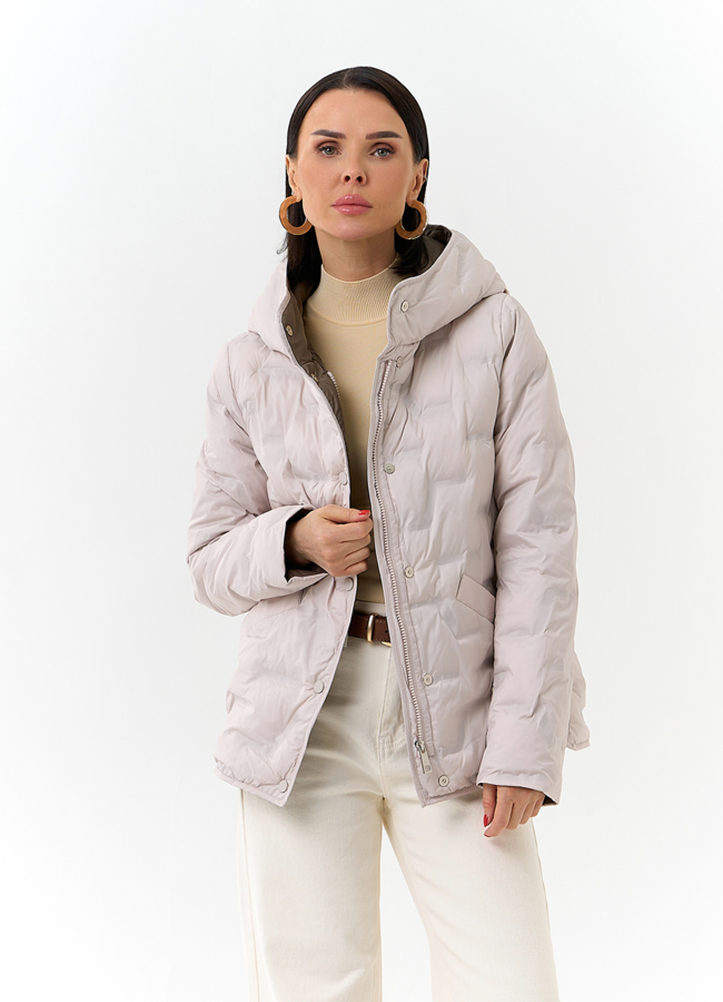 Женская куртка с капюшоном  модель № 32702 универмаг малина