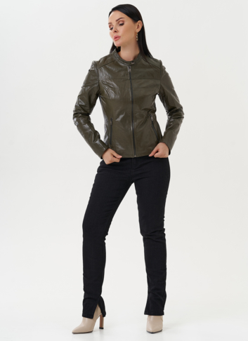 Куртка "мото" из натуральной кожи