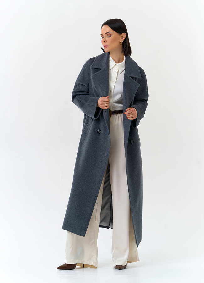 Женское пальто с английским воротником модель № 32577 универмаг малина