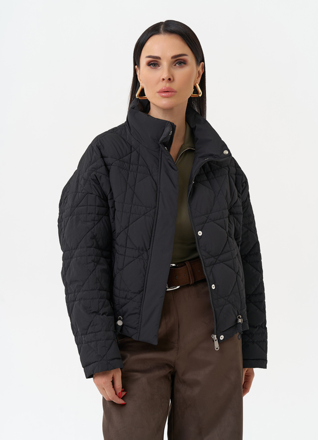 Короткая куртка с воротником стойкой модель № 30034 универмаг малина