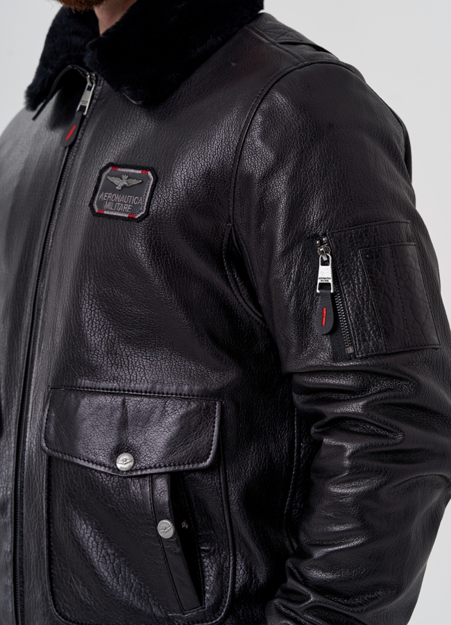 Мужская куртка - пилот из натуральной кожи модель № 24396 универмаг малина