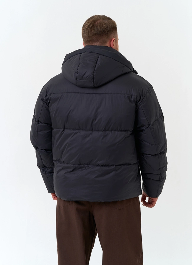 фото Мужской пуховик с капюшоном модель № 34065 фото