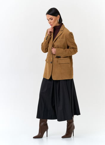 Жакет из натуральной замши