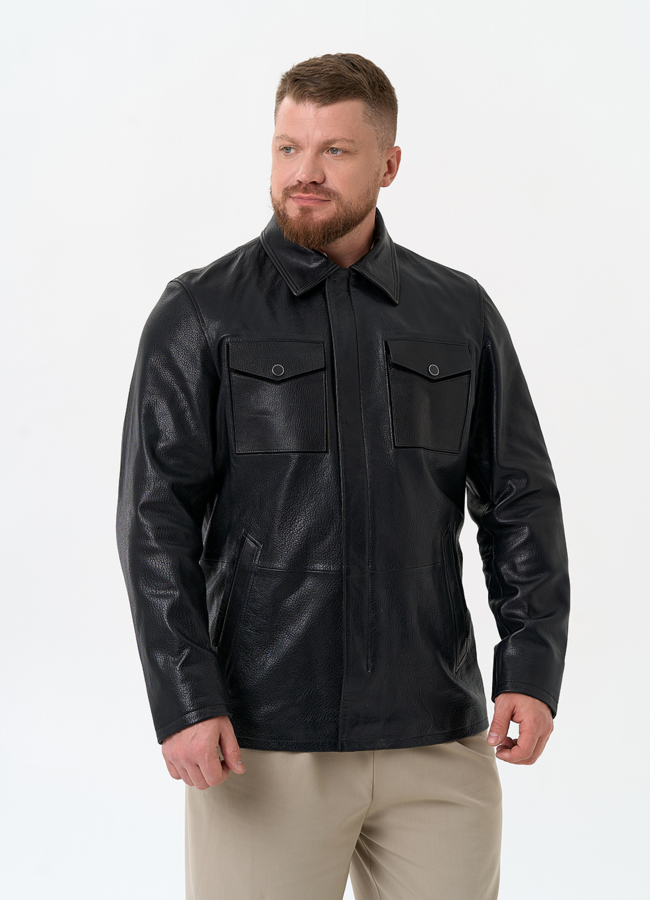 Мужская куртка из натуральной кожи модель № 32861 универмаг малина