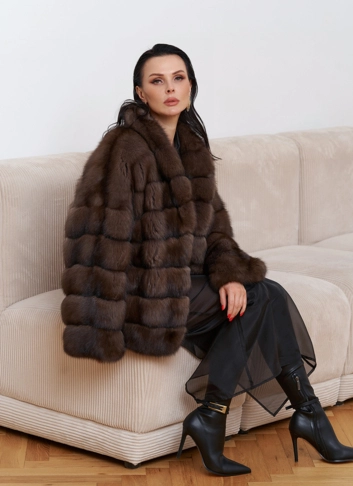 Куртка из баргузинского соболя фото