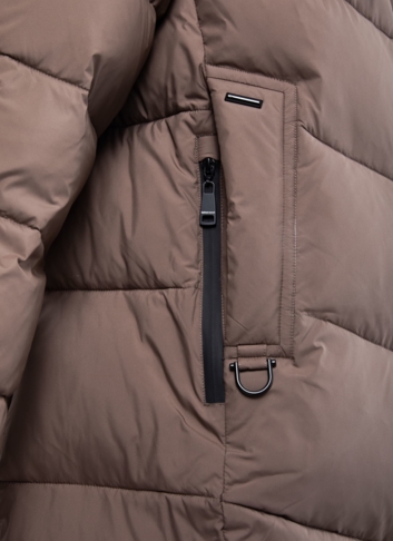 Женский пуховик с капюшоном 