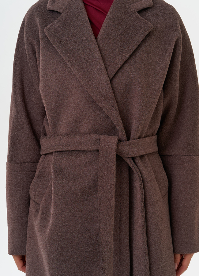 Женское пальто с английским воротником модель № 31208 в кредит